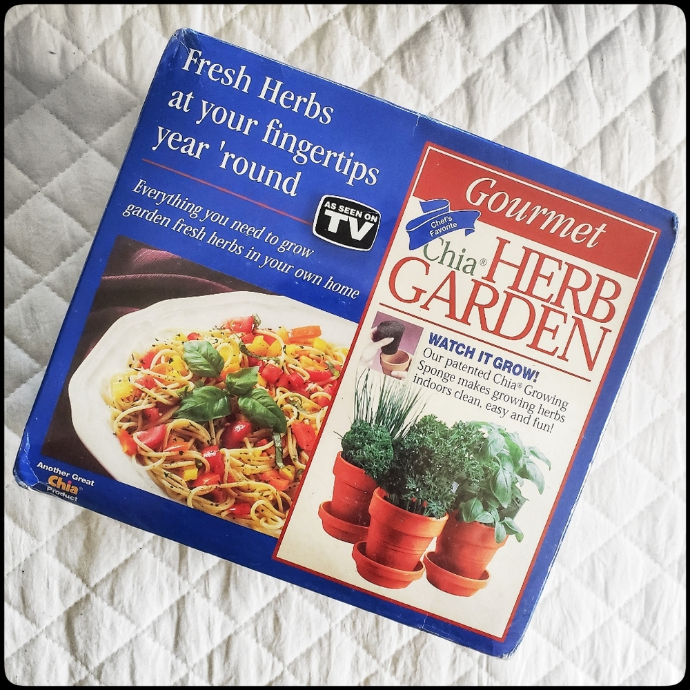 NWT Vintage Chia Terra Cotta Herb Garden Grow Your Own Herbs Indoors New Sealed